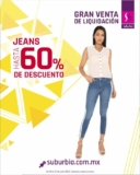 Hasta 60% de descuento en jeans y playeras en la Gran Venta de Liquidación Suburbia