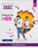 Ofertas Suburbia Peque Fest 2022: Playeras para niños desde $69 y más