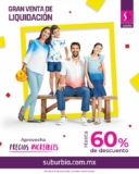 Gran Venta de Liquidación Suburbia Segundas Rebajas: hasta 60% de descuento