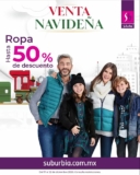 Rebajas Venta Navideña Suburbia: Hasta 50% de descuento en ropa, zapatos y más del 17 al 22 de diciembre