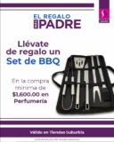 Promoción Suburbia Día del Padre: Set de BBQ de regalo con compra desde $1,600 en perfumería
