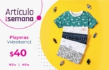 Suburbia Artículo de la Semana 19 al 25 de abril: Playeras para niños Weekend a $40