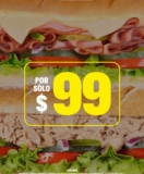 En Subway llévate 2 subs de 15 cms por $99