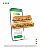 Promoción Subway Buen Fin 2021: 2×1 en subs al pedir online