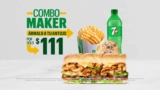 Promoción Subway Combo Maker: Llévate sub + 2 complementos + papas horneadas crosschips por $111