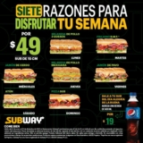 Subway Subs del Día 2022 a sólo $49 pesos de lunes a domingo