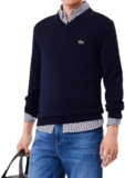 Sweater cuello V para hombre Lacoste baja a su menor precio + 6 meses sin intereses