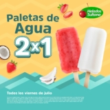 2×1 en paletas en Helados Sultana los viernes de julio