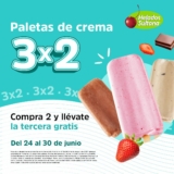 3×2 en paletas de crema en Helados Sultana al 30 de junio