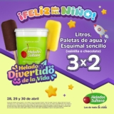 Promoción Helados Sultana Día del Niño: 3×2 en litros, paletas de agua y esquimal sencillo