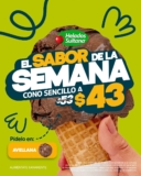 En Helados Sultana: Cono sencillo a $43 esta semana