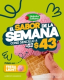 En Helados Sultana: Cono sencillo de Fresa Light a $43 esta semana
