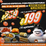 Promo Sumo Buffet Tlatelolco: todo lo que puedas comer por solo $199 por inauguración
