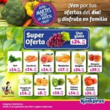 Ofertas Super Kompras Martes desde la Huerta frutas y verduras 21 de septiembre