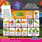 Ofertas Super Kompras Martes desde la Huerta frutas y verduras 1 de marzo