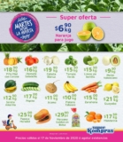 Ofertas Super Kompras Martes desde la Huerta frutas y verduras 17 de noviembre