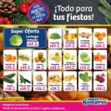 Ofertas Super Kompras Martes desde la Huerta frutas y verduras 21 de diciembre