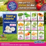 Ofertas Super Kompras Martes desde la Huerta frutas y verduras 23 de noviembre