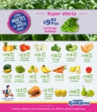 Ofertas Super Kompras Martes desde la Huerta frutas y verduras 24 de noviembre