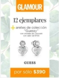 Suscripción a revista Glamour por 12 meses + aretes Guess de regalo (con valor de $700) a sólo $390