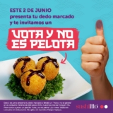 En Sushi Itto llévate bocadillos “Vota y no es pelota» este domingo si muestras tu dedo marcado