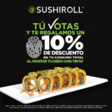 En Sushi Roll llévate un 10% de descuento si votas el 2 de junio