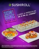 Sushi Roll Sushi Nights 2023: 2×1 en barra de sushi de lunes a miércoles de 6:00 PM al cierre