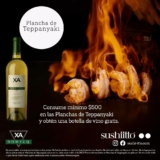 Promoción Sushi Itto: Consume $500 o más en las planchas de Teppanyaki y obtén una botella de vino de regalo