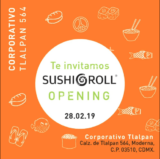 Promoción apertura Sushi Roll Corporativo Tlalpan: Platillo y bebida GRATIS hoy 28 de febrero por apertura