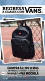 En TAF llévate Gratis una mochila con compra mínima de productos Vans
