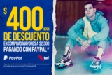 Rebajas TAF de $400 de descuento adicionales al pagar con Paypal