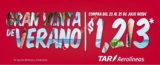 Gran Venta de Verano Aerolíneas TAR: Vuelos desde $1,213