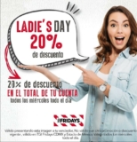 Ladie’s Day TGI Friday’s: 20% de descuento los miércoles todo el día si vas con tus amigas