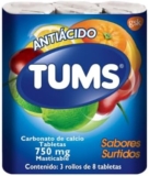 Antiácido Tums tabletas masticables sabores surtidos con 3 rollos baja de precio