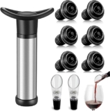 Juego de 6 tapones y bomba al vacío para vinos bajan a su menor precio