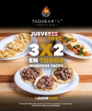 3×2 en tacos en Taquearte los jueves