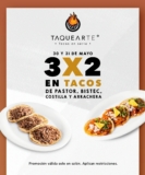 En Taquearte 3×2 en tacos sólo hoy