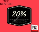 Promoción Ted Kenton Buen Fin 2017: 20% de descuento en toda la tienda