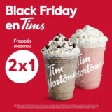Black Friday Tim Hortons: 2×1 en frappés medianos hoy