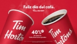 Promoción Tim Hortons Día del Café: 40% de descuento en cafés
