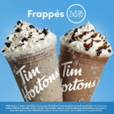 En Tim Hortons 2x$95 en frappés hoy y mañana