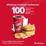 Desayuno GRATIS para los 100 primeros por inauguración de la nueva sucursal Tim Hortons en Naucalpan