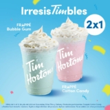 2×1 en Frappés Bubble Gum y Cotton Candy en Tim Hortons esta semana