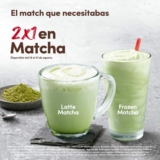 2×1 en bebidas Matcha en Tim Hortons