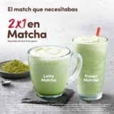 2×1 en bebidas Matcha en Tim Hortons