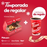 Navidad Tim Hortons: Café Gratis en la compra de 6 Donas por Delivery