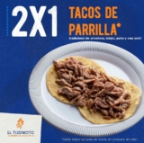 En El Tizoncito 2×1 en tacos de parrilla de arrachera, bistec, pollo y New York los lunes de marzo