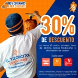En El Tizoncito 30% de descuento en tacos al pastor, gringas y más los lunes, miércoles y jueves