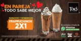 2×1 en frappuchinos en Toks por el Día del Amor y la Amistad los sábados y domingos