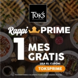 Cupón 1 mes GRATIS de Rappi Prime cortesía de Toks